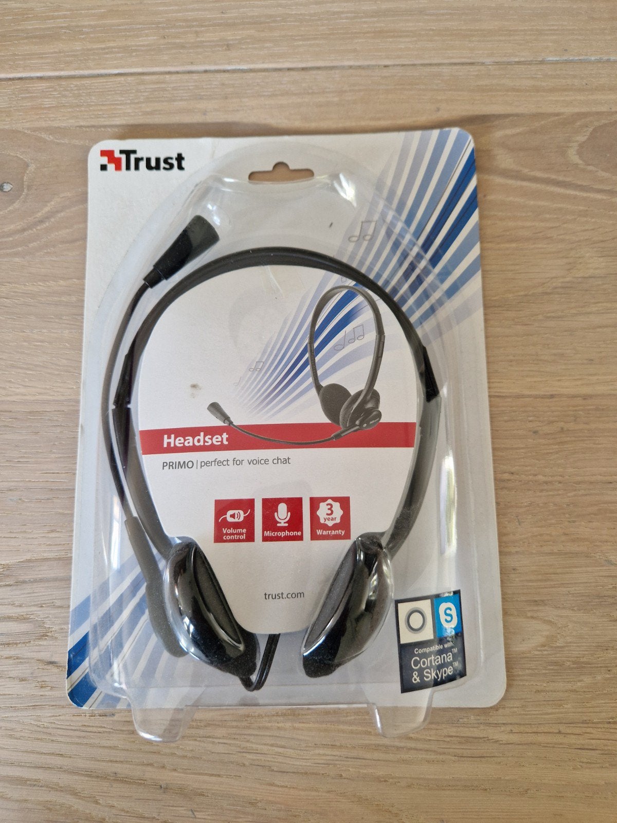 NIEUWE lichtgewicht stereo hoofdtelefoon Trust met microfoon, Ophalen of Verzenden, Nieuw, On-ear, Trust