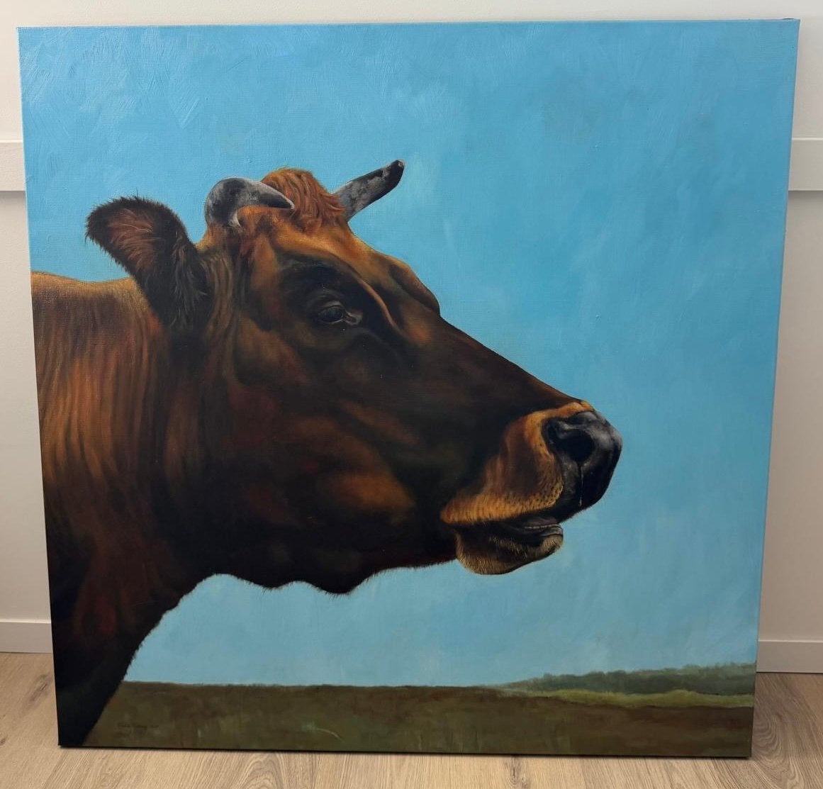 Olieverfschilderijen Lakenvelders Schokland - Alda Koning, Antiek en Kunst, Ophalen, Gedateerd, Doek, Dieren
