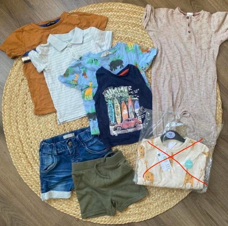 Kledingpakket jongen zomer maat 86/92, Kinderen en Baby's, Kinderkleding | Kinder-kledingpakketten, Ophalen of Verzenden, Zo goed als nieuw