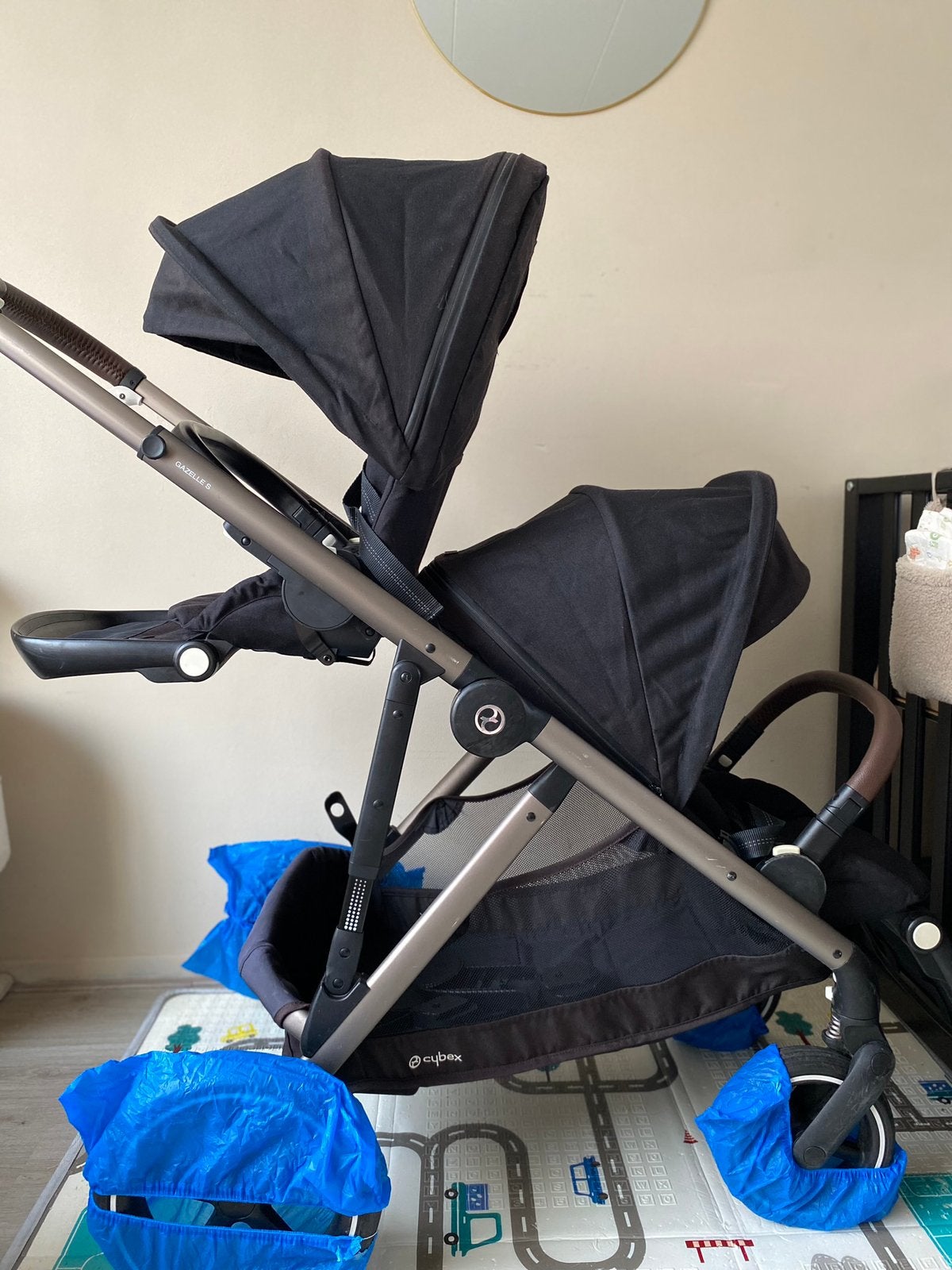 Cybex Gazelle S duowagen tweelingwagen kinderwagen, Gebruikt, Duowagen, Ophalen, Kinderwagen