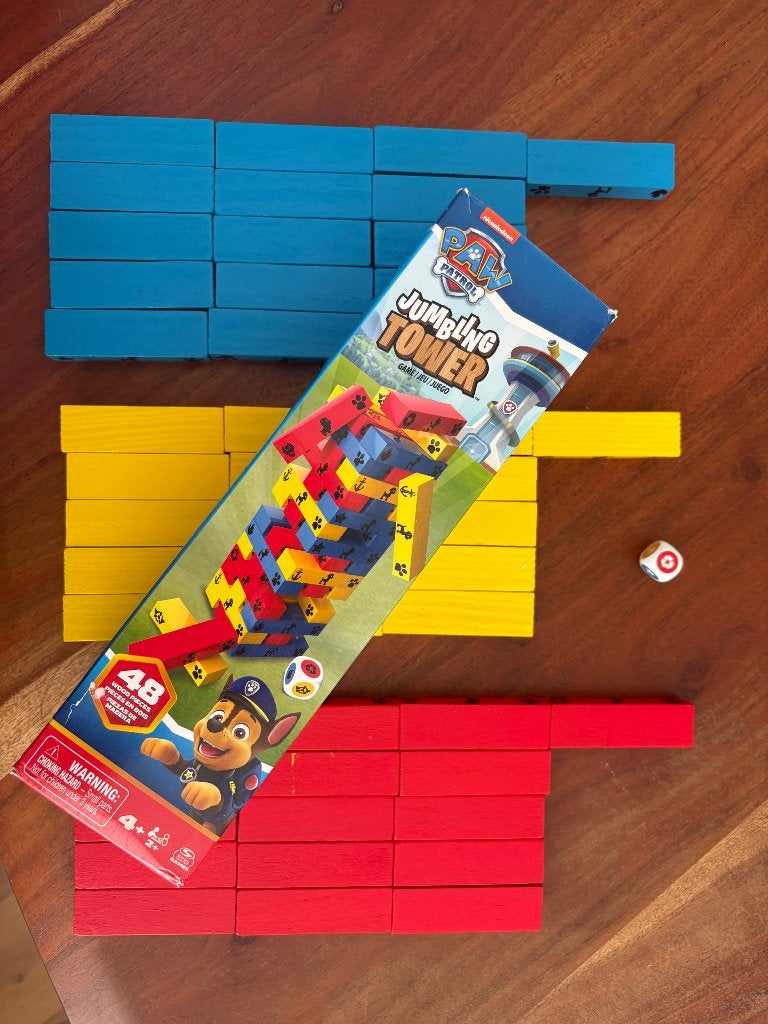 Paw patrol jenga stapelstenen spel, Ophalen, Zo goed als nieuw