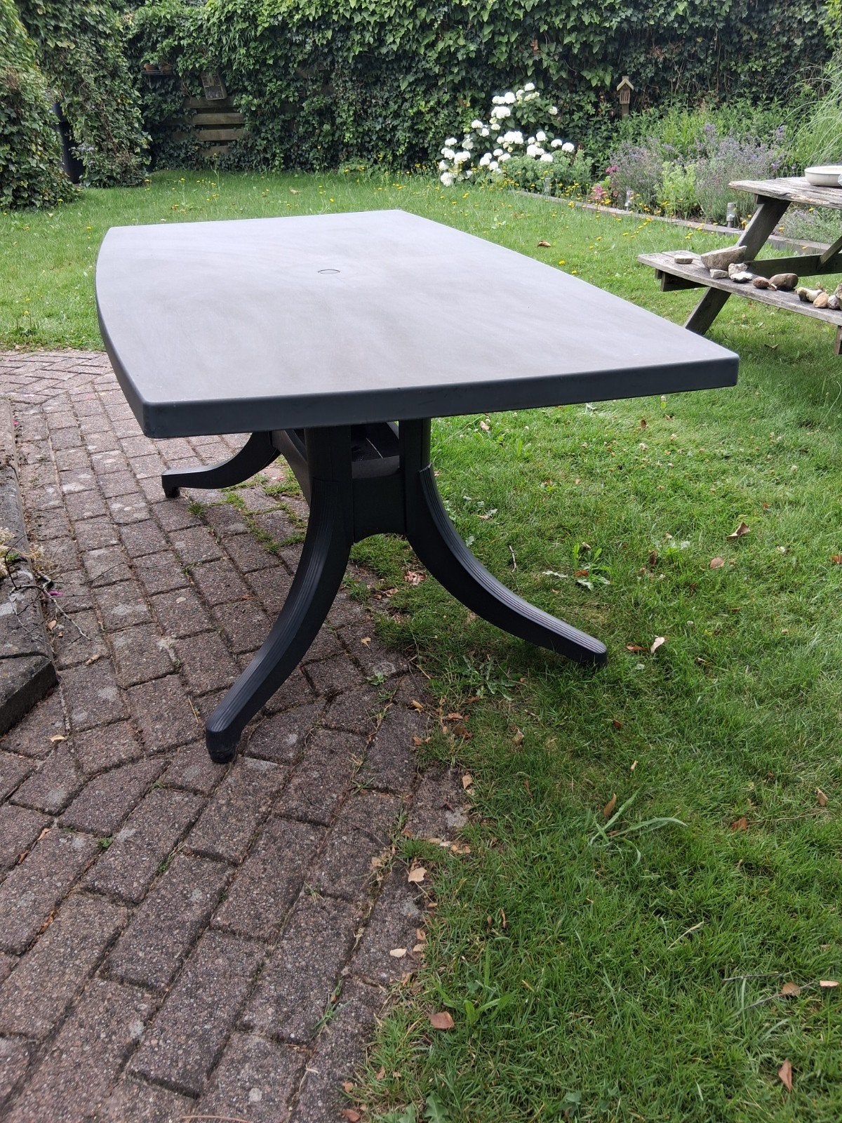 Hartman tuintafel, Ophalen, Gebruikt, Rechthoekig, Kunststof