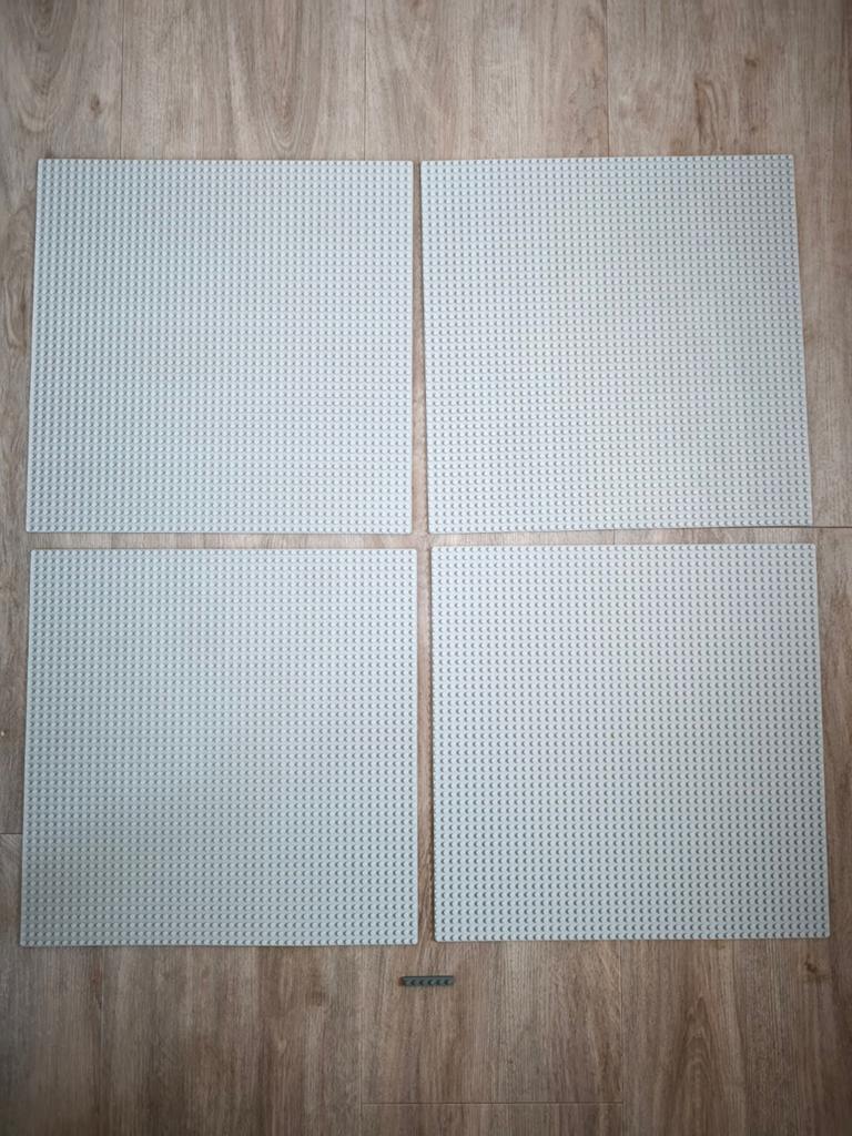 4x LEGO bouwplaten grijs 48x48, Ophalen of Verzenden, Gebruikt, Overige merken