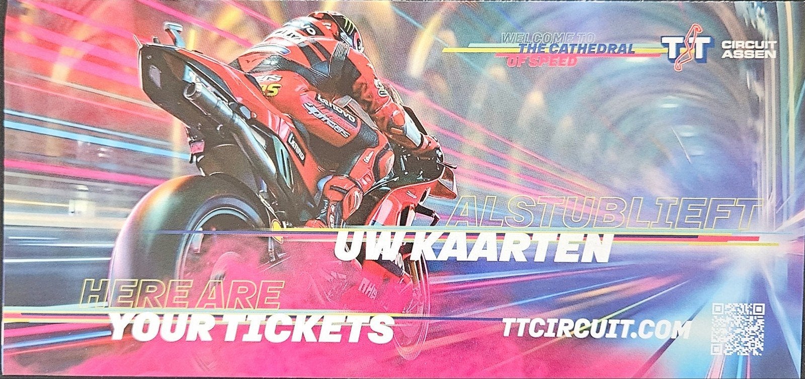TT Assen 2 kaarten vrij/zat/zon. Strubbentribune, Twee personen, Juni