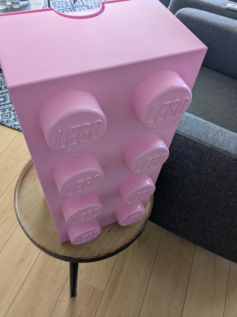 Roze LEGO opbergdoos - Ideaal voor speelgoed, Kinderen en Baby's, Speelgoed | Duplo en Lego, Gebruikt, Overige thema's, Lego, Accessoire