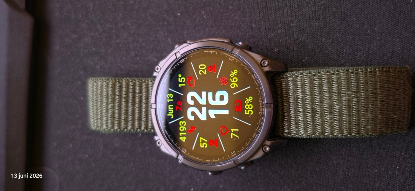Garmin Fenix 8 zwart Titanium versie 47mm, Ophalen, Zo goed als nieuw, Zwart, Android