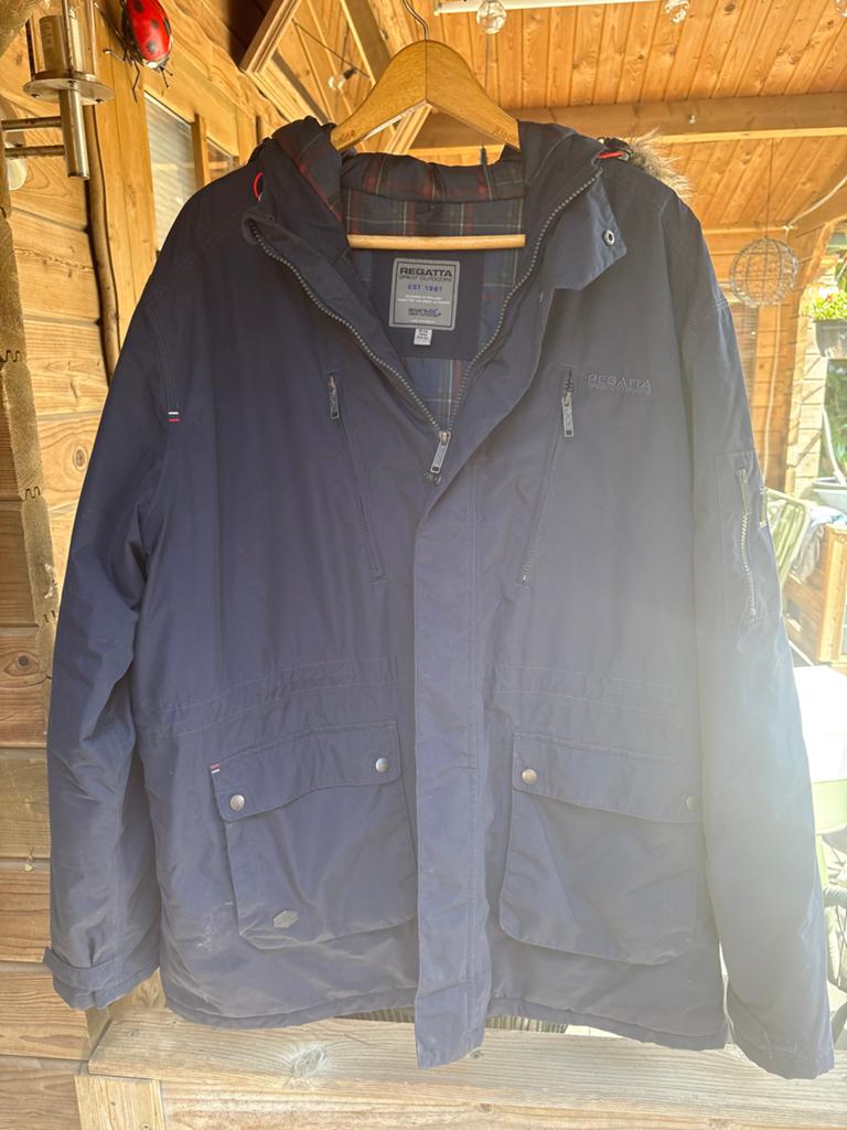 Regatta Great Outdoors winterjas met capuchon, maat 3XL, Ophalen of Verzenden, Gedragen, Overige maten, Blauw