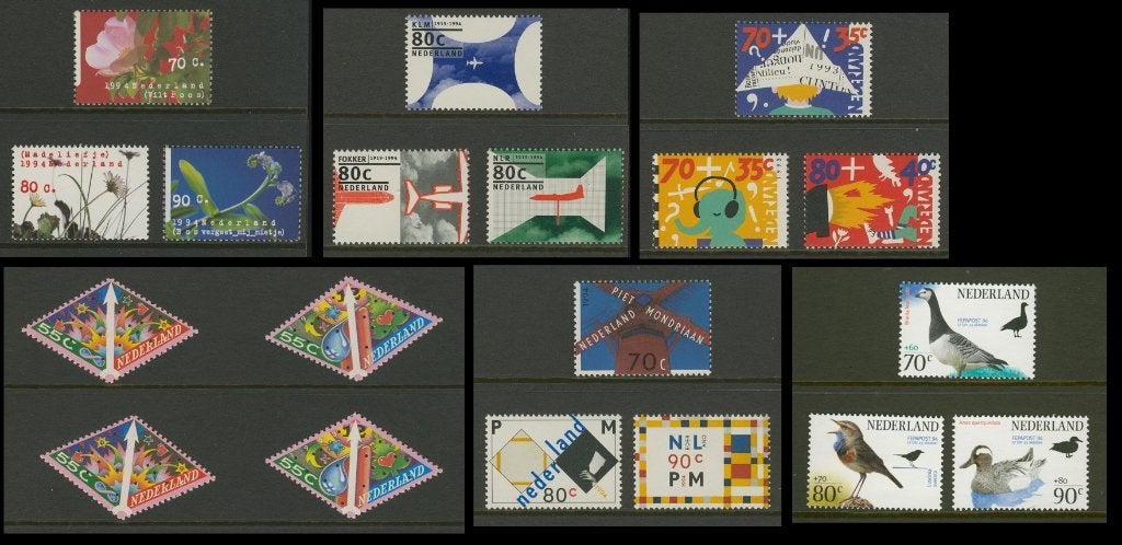 NVPH 1575 1579 1595 1601 1605 1698  Postzegels nr.669 jdu, Ophalen of Verzenden, Na 1940, Postfris