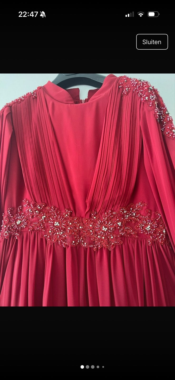 Prachtige bordeaux/rode Abiye jurk - Nieuw met prijskaartje, Ophalen of Verzenden, Nieuw, Maat 46/48 (XL) of groter, Rood