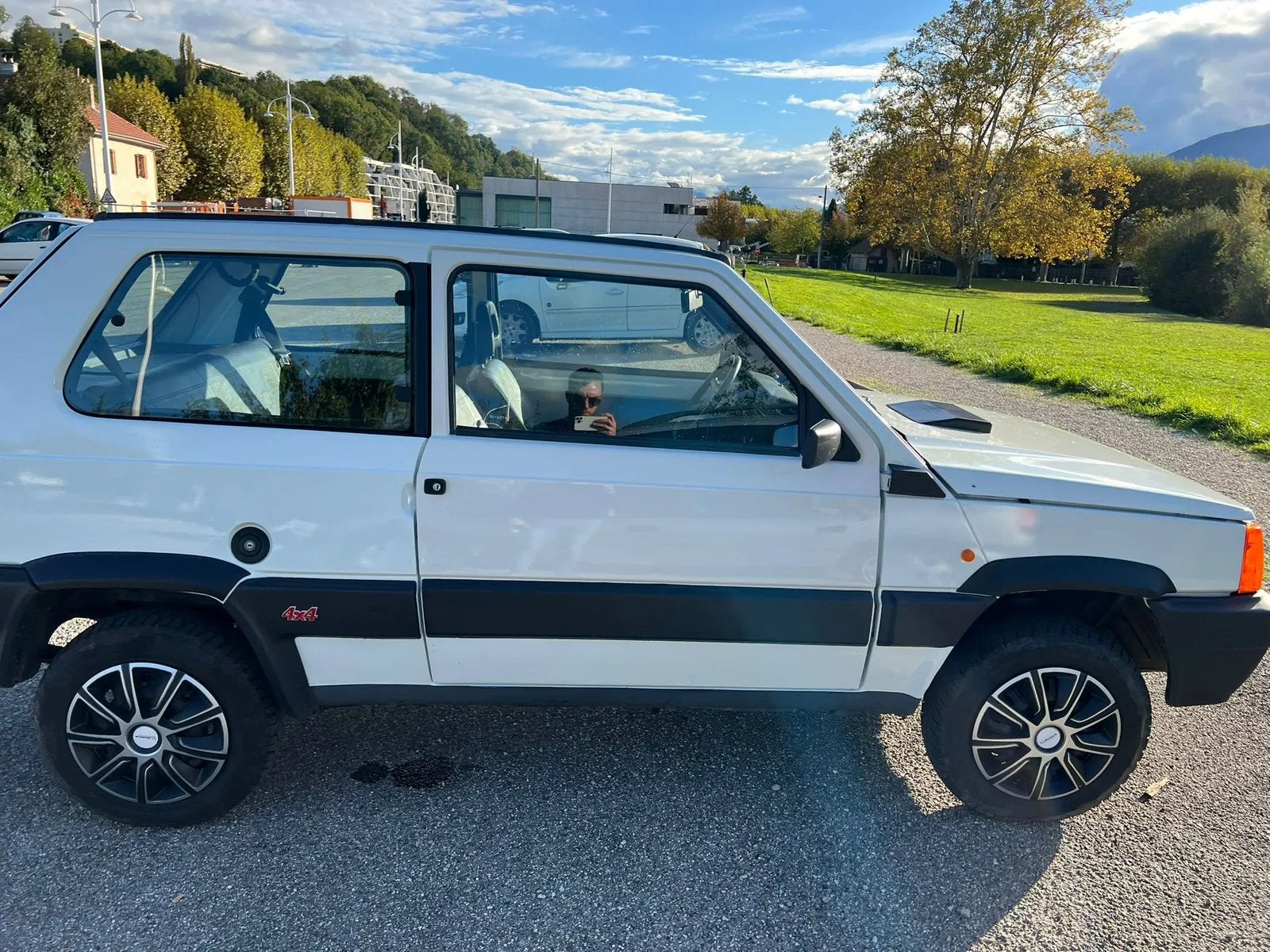 Zeldzame Fiat Panda4x4 uit 1986., Auto's, 887 kg, Zwart, Wit, Handgeschakeld