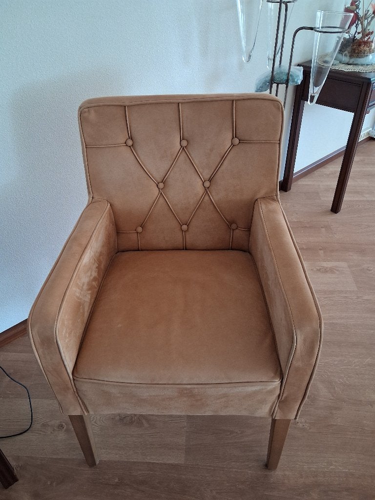 Tweemaal Goossens Fauteuil, lichtbruin, Ophalen, Gebruikt, Twee, Overige kleuren