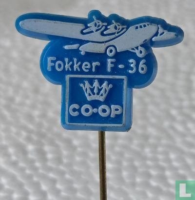 Speldje - CO-OP Fokker F-36, Ophalen of Verzenden, Zo goed als nieuw, Transport, Speldje of Pin