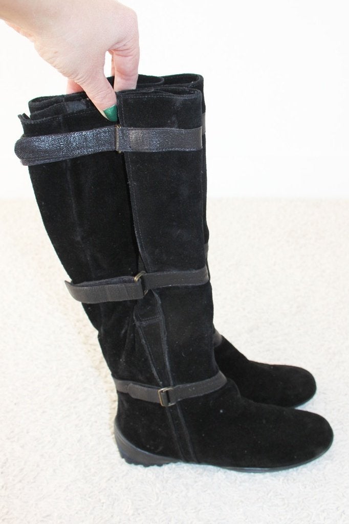 Suede Helioform Comfort Laarzen - s8 (Maat 5/38) € 95,-, Hoge laarzen, Zwart, Ophalen of Verzenden, Zo goed als nieuw