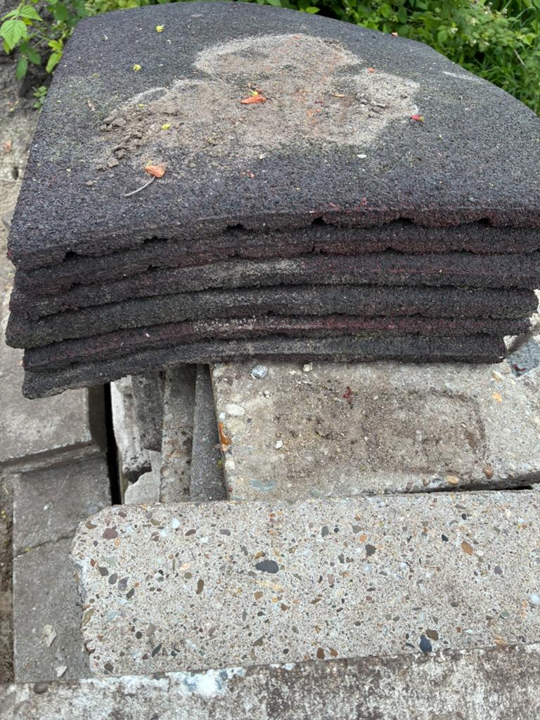 Rubber tegels, Tuin en Terras, Ophalen, Gebruikt, Rubber, Overige typen