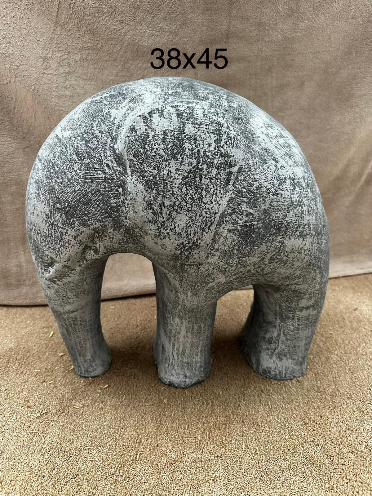 Decoratief Olifant object in grijs, 38x45 cm, Ophalen, Nieuw, Grijs, Steen/keramiek