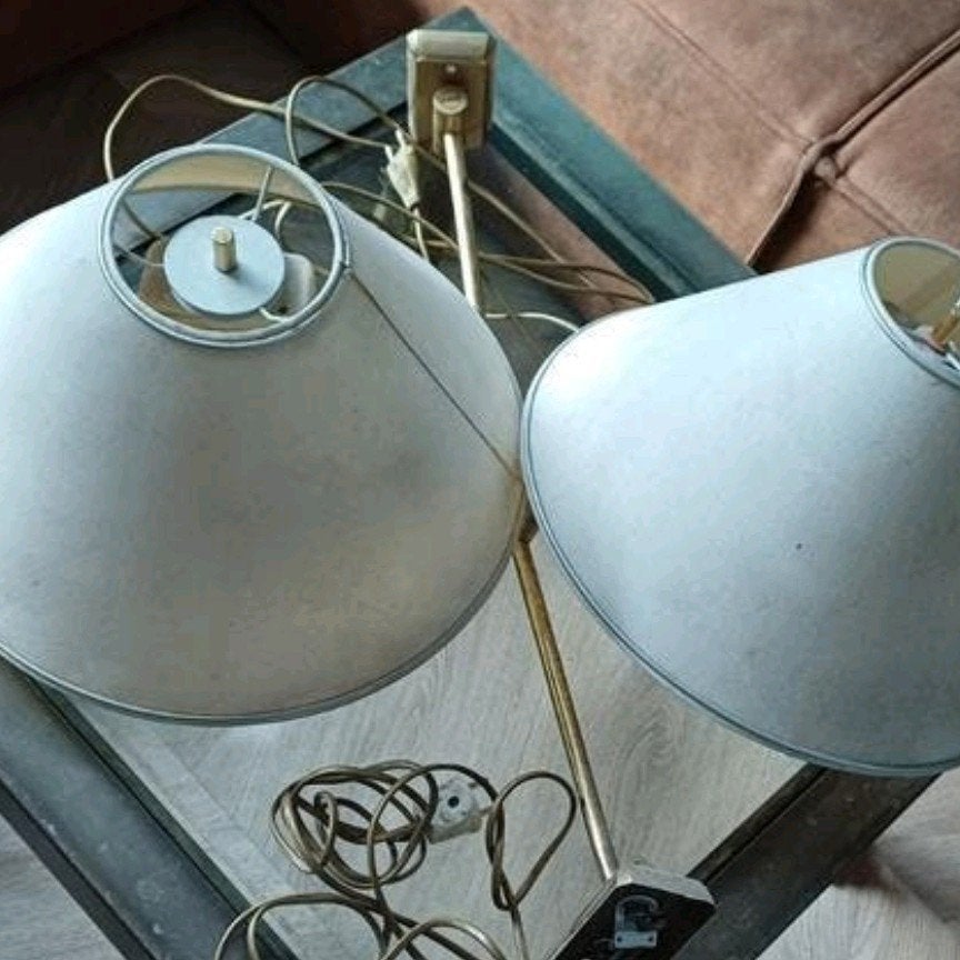Set Vintage Steinhauer Apeldoorn Messing Zwenkarm Wandlampen, Ophalen of Verzenden
