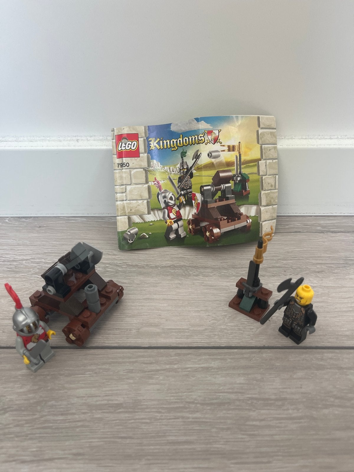 LEGO Kingdoms 7950 Katapult Aanval met 2 minifiguren, Ophalen of Verzenden, Gebruikt