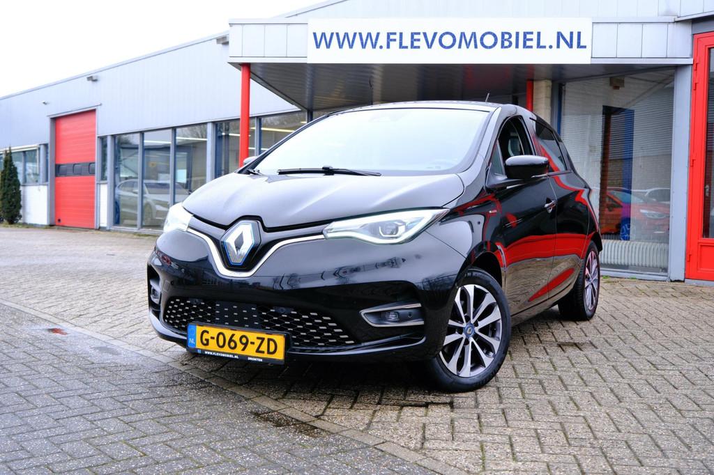 Renault ZOE R135 Edition One 52 kWh (Huur Accu) Aut. Leder|N, 136 pk, Gebruikt, Zwart, 385 km