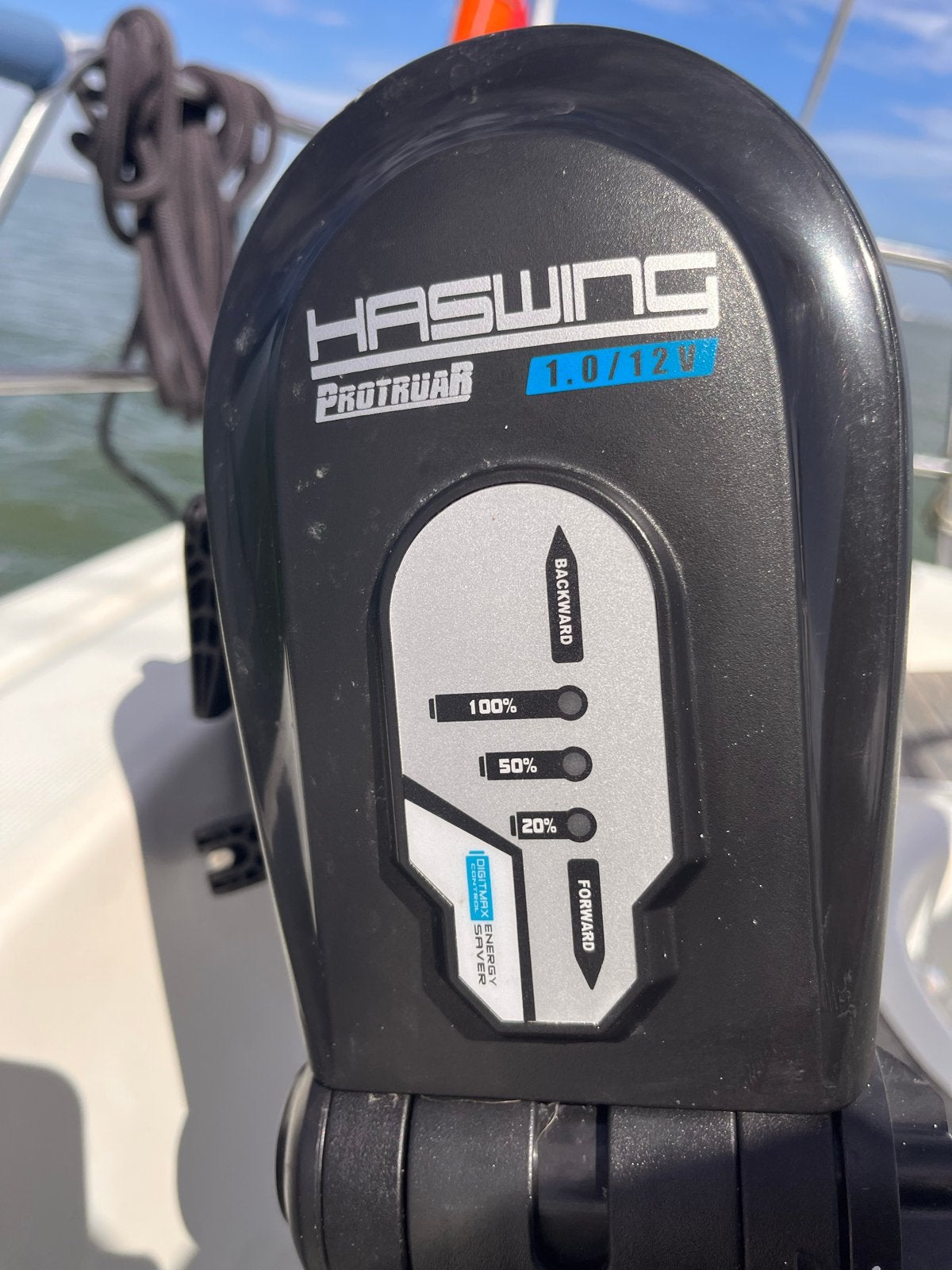 Haswing Protruar 1.0 elektrische buitenboordmotor met accu, Ophalen, Gebruikt, Motor en Techniek