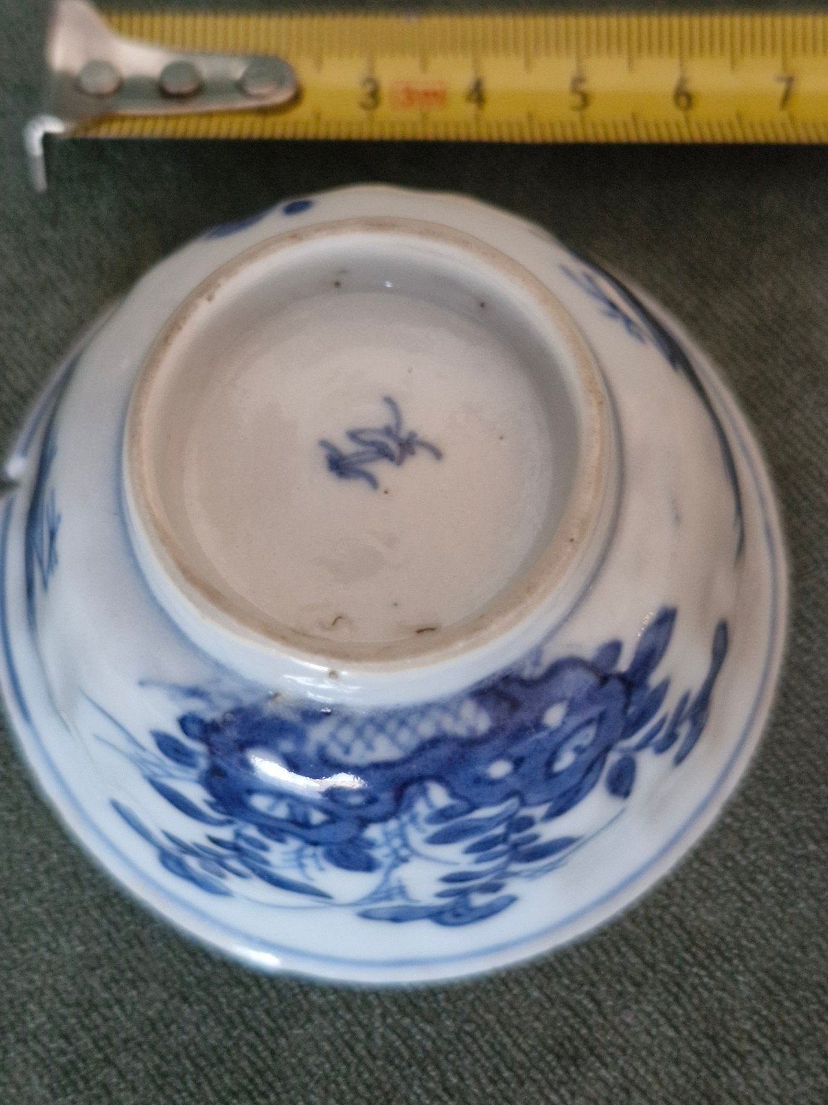 Antieke Chinese porseleinen kom met blauw-wit decor, Ophalen of Verzenden