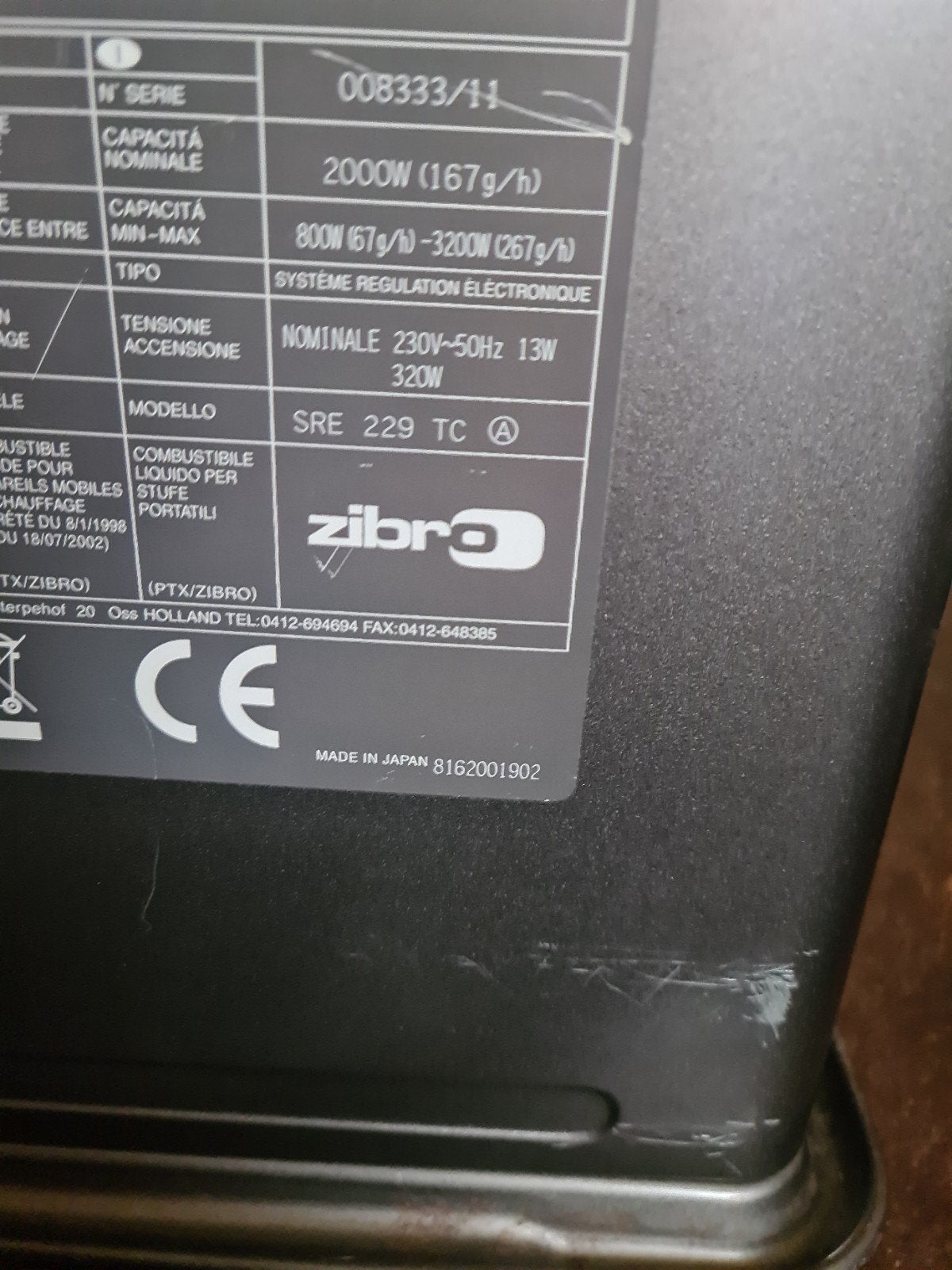 Zibro SRE 229 TC Petroleumkachel - Zo goed als nieuw, Ophalen, Overige brandstoffen, Petroleumkachel, Zo goed als nieuw