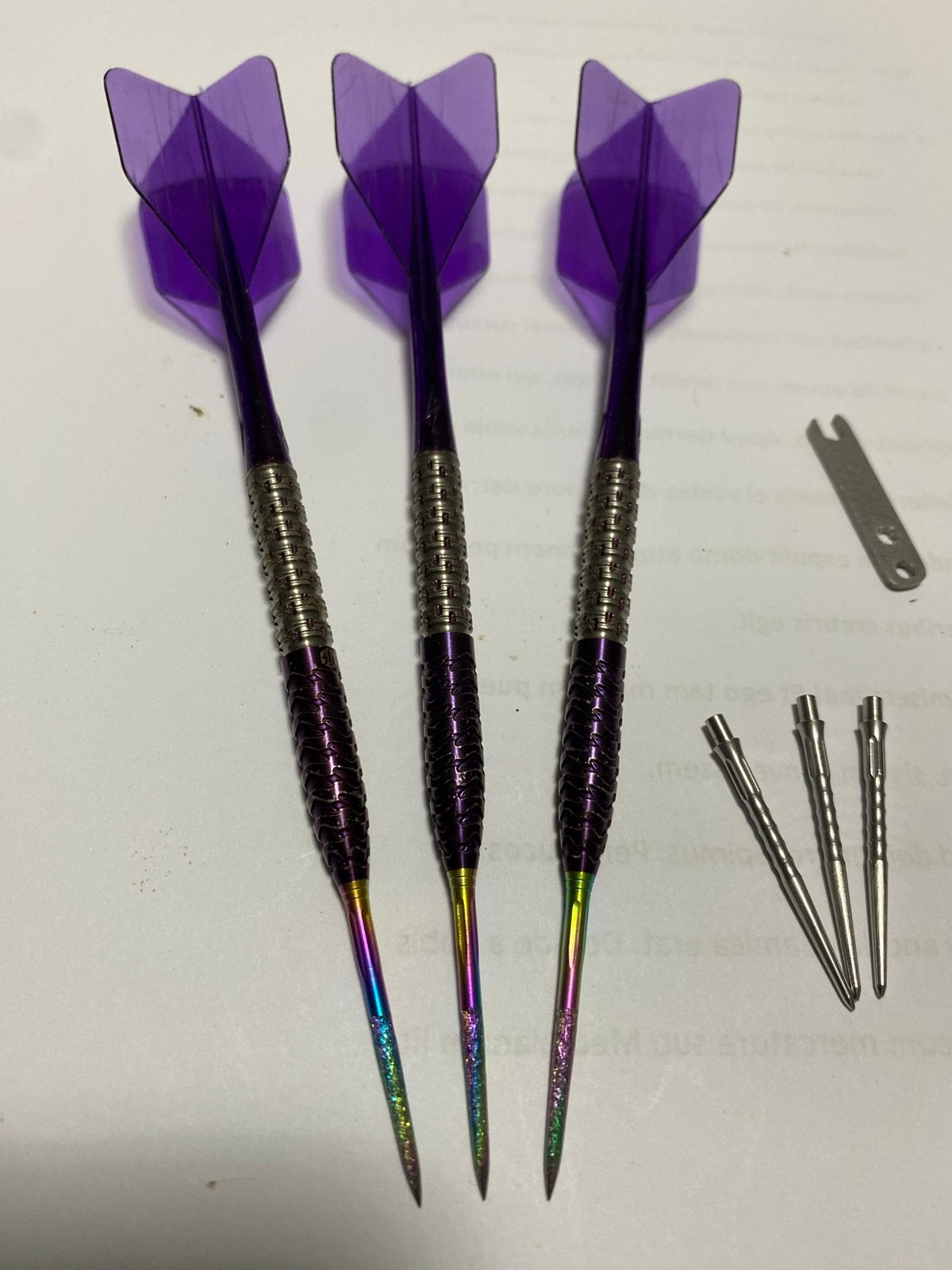 E.T. Caliburn Team Darts - 24g Steel Tip, Ophalen of Verzenden, Zo goed als nieuw, Pijlen, Soft tip