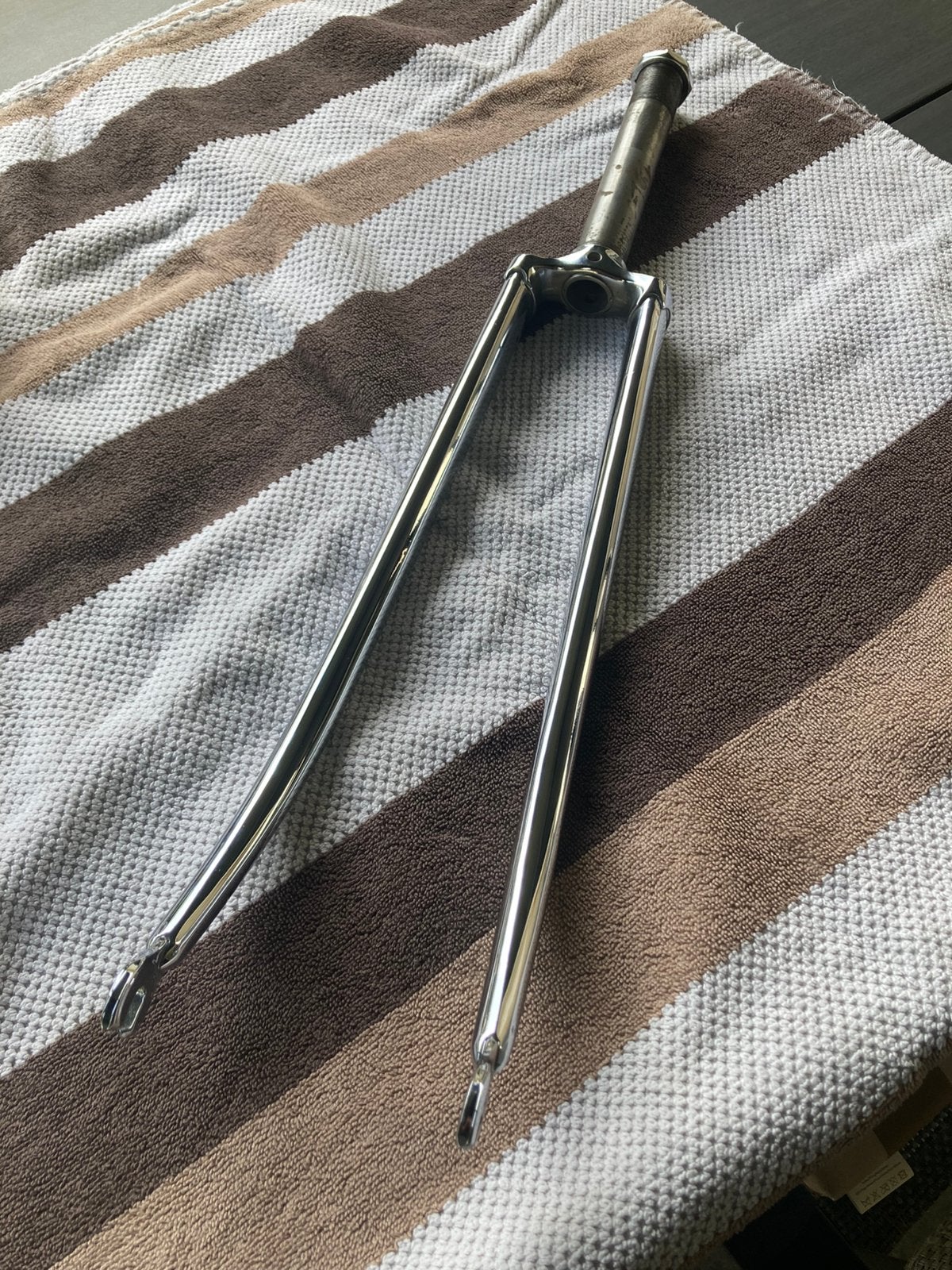 Voorvork 100mm verchoomd., Overige merken, Aluminium, Zo goed als nieuw, Meer dan 20 versnellingen