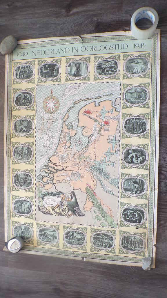 poster 1940 / 1945, Ophalen of Verzenden, Overige soorten, Nederland, Foto of Poster