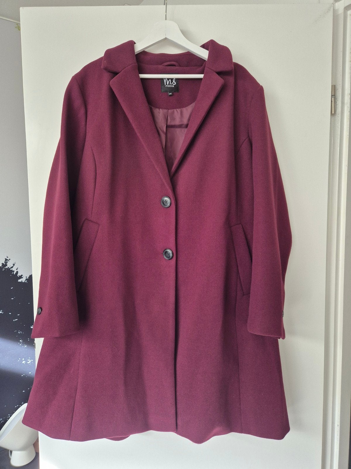 MS Mode Bordeaux Jas Maat 50, Maat 46/48 (XL) of groter, Ophalen of Verzenden, Zo goed als nieuw, MS Mode