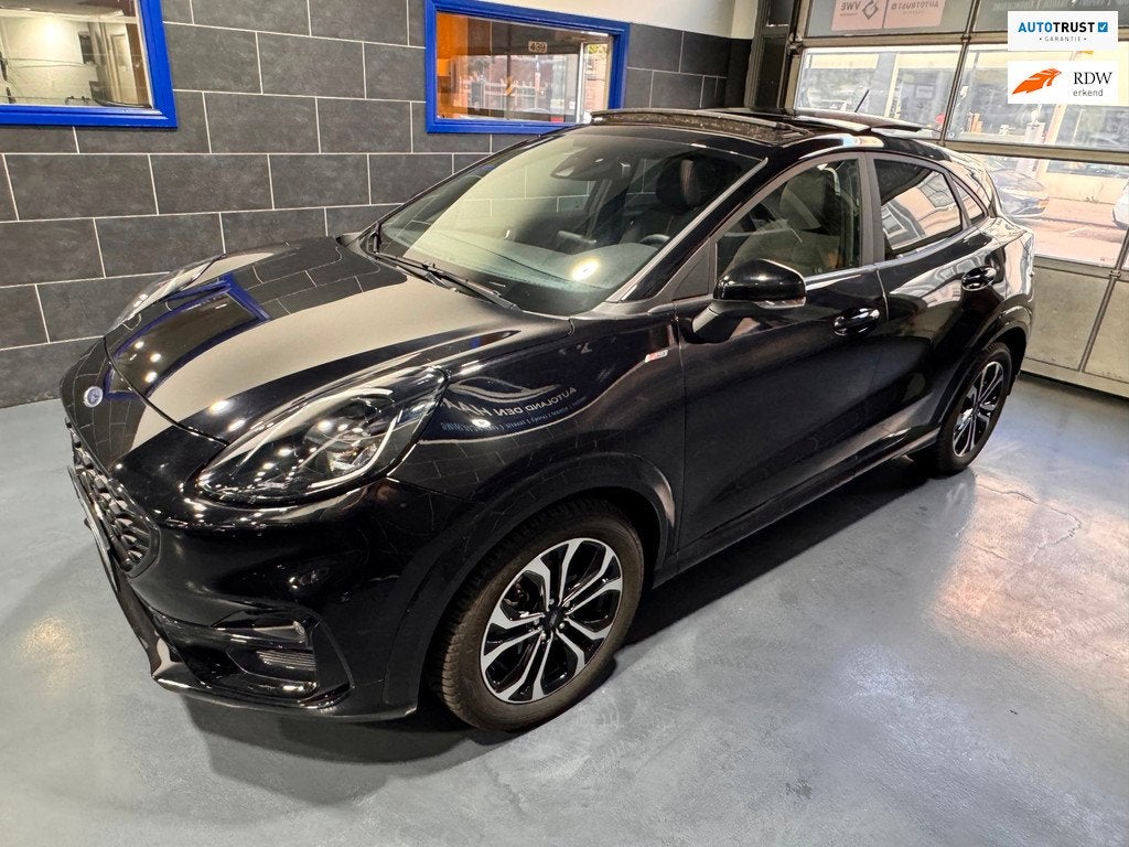 Ford Puma 1.0 EcoBoost Hybrid ST-Line - Pano - Carplay - Fro, 125 pk, 1226 kg, Zwart, Origineel Nederlands