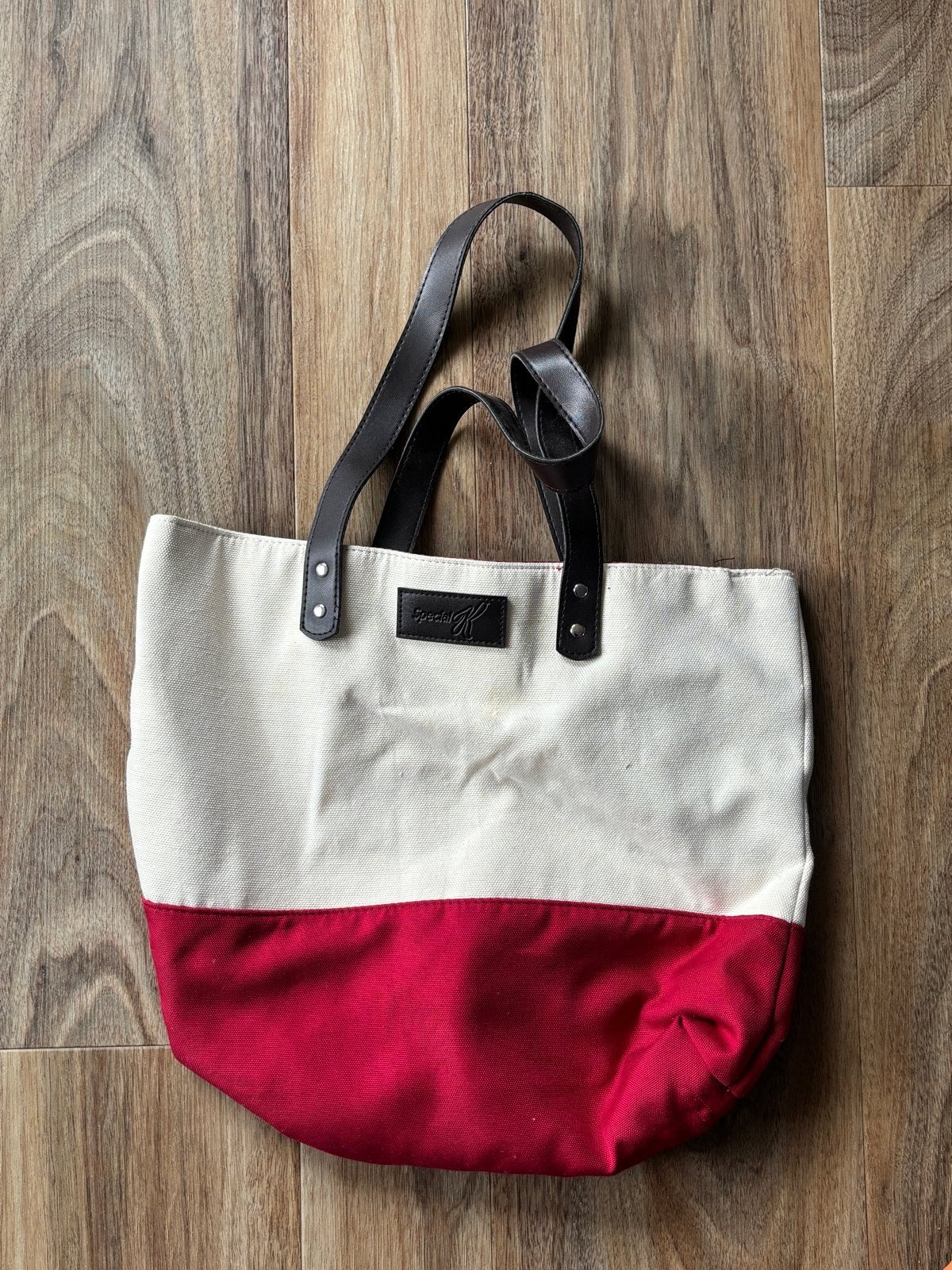 Stijlvolle Shopper Tas - Crème & Rood, Ophalen, Gebruikt, Rood, Shopper