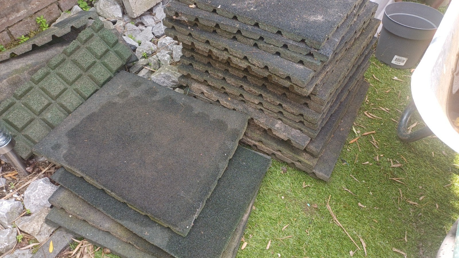 18 Rubberen tegels te koop (49x49cm), Ophalen, Overige materialen