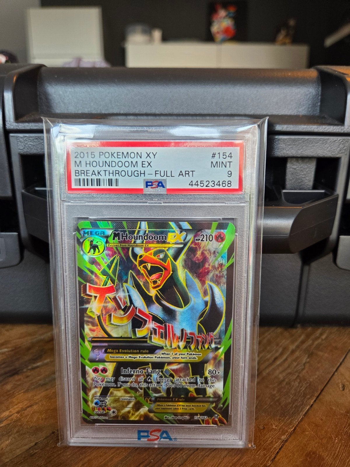 2015 Pokémon XY M Houndoom EX Full Art PSA 9, Ophalen of Verzenden, Zo goed als nieuw, Losse kaart