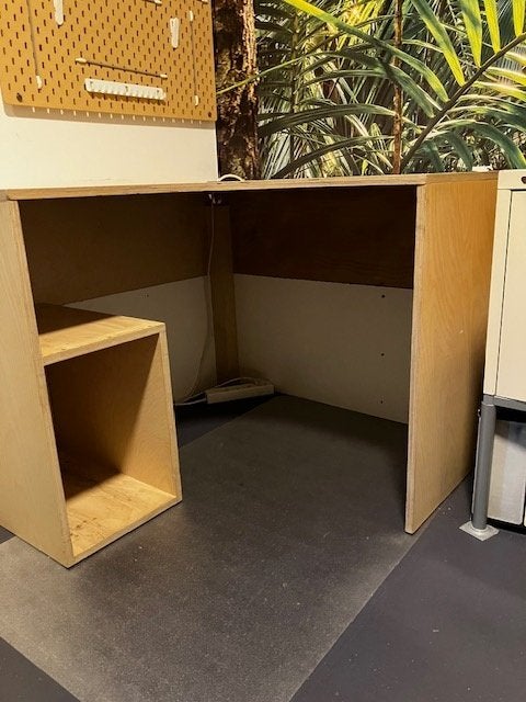 hoek bureau, Huis en Inrichting, Ophalen, Gebruikt, Hout, Hoekbureau