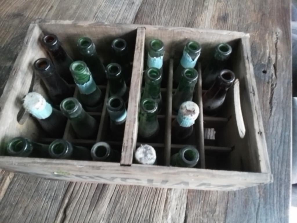 Oude kist baby champange, Ophalen of Verzenden