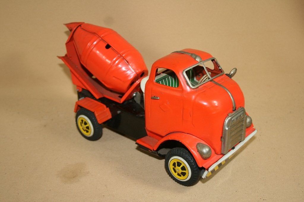 Blikken GMC truck cementwagen Yonezawa Japan, Ophalen of Verzenden