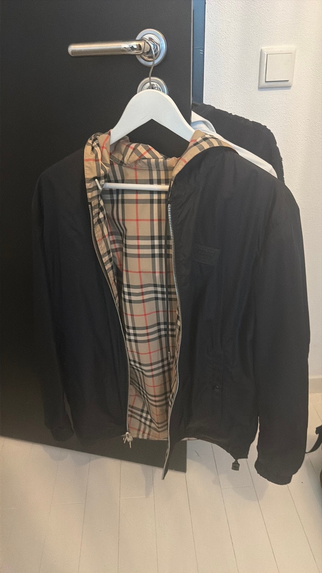 Burberry reversible jas maat s valt groter, Ophalen of Verzenden, Zo goed als nieuw, Zwart