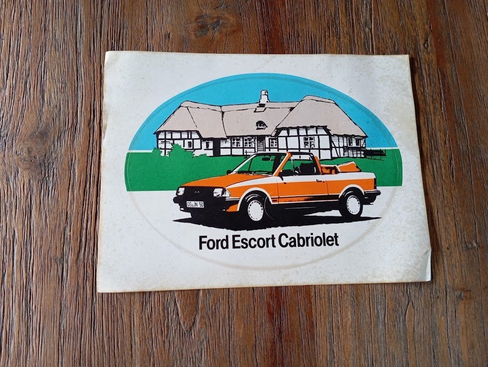 Sticker Ford Escort Cabriolet, Verzenden, Zo goed als nieuw, Ford