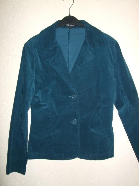 zgan blauwe ribblazer mt M (staat L in..), Maat 38/40 (M), Blauw, Ophalen of Verzenden, Zo goed als nieuw