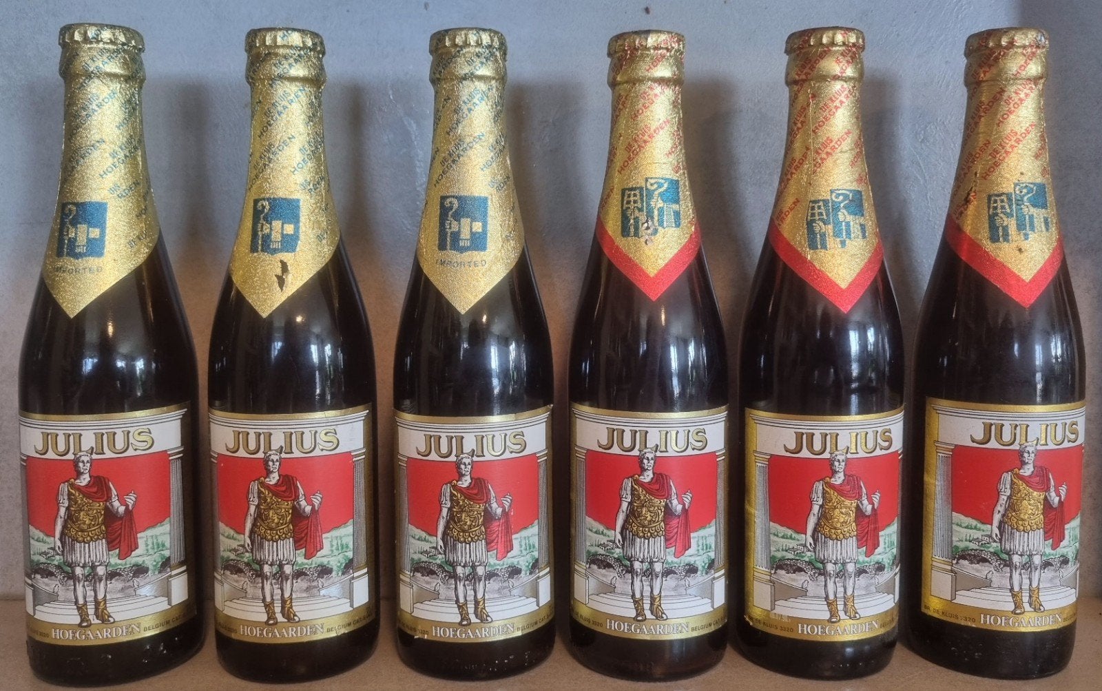 6x 33cl Julius, De Kluis, Hoegaarden: '90-'92/'94, Ophalen of Verzenden, Zo goed als nieuw, Flesje(s), Overige merken