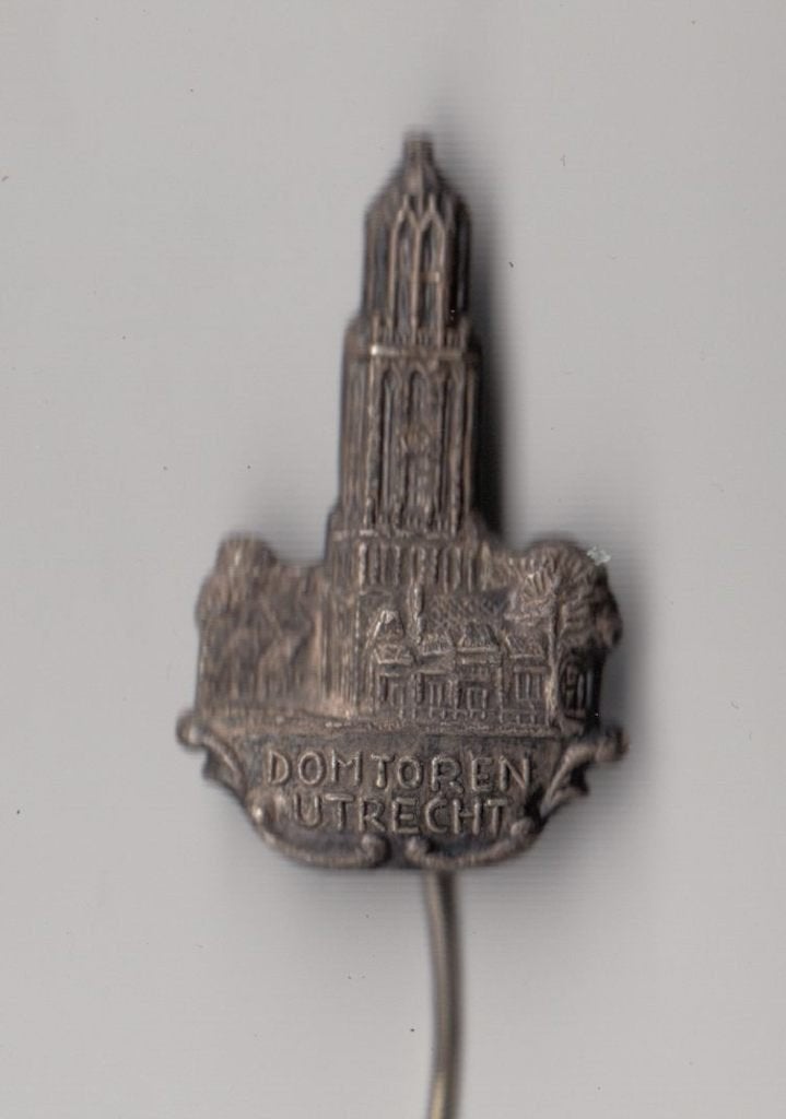 Utrecht Domtoren metaal Dom Toren speldje, Verzamelen, Speldjes, Pins en Buttons, Gebruikt, Niet vindbaar, Niet vindbaar, Speldje of Pin