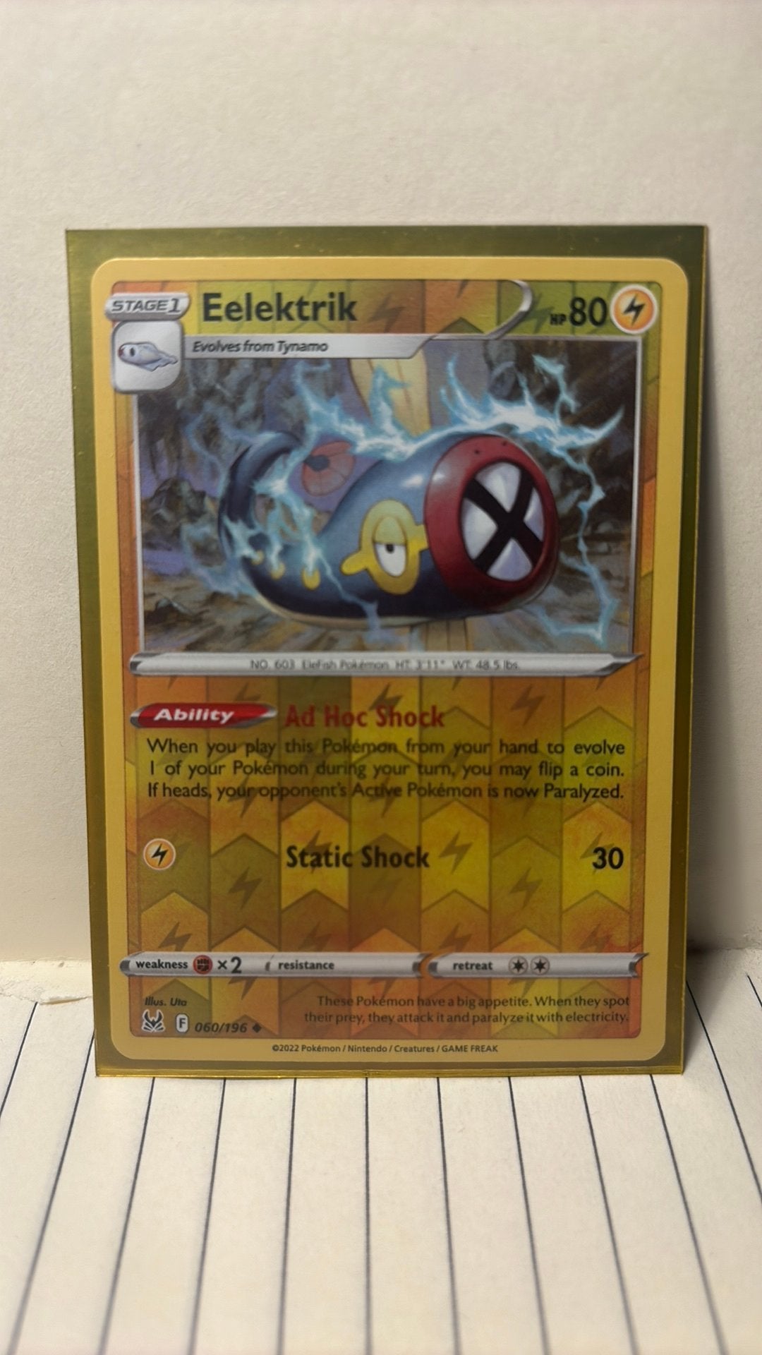 Eelektrik 060/196 Lost origin reverse holo pokemon kaart, Ophalen of Verzenden, Nieuw, Boosterbox