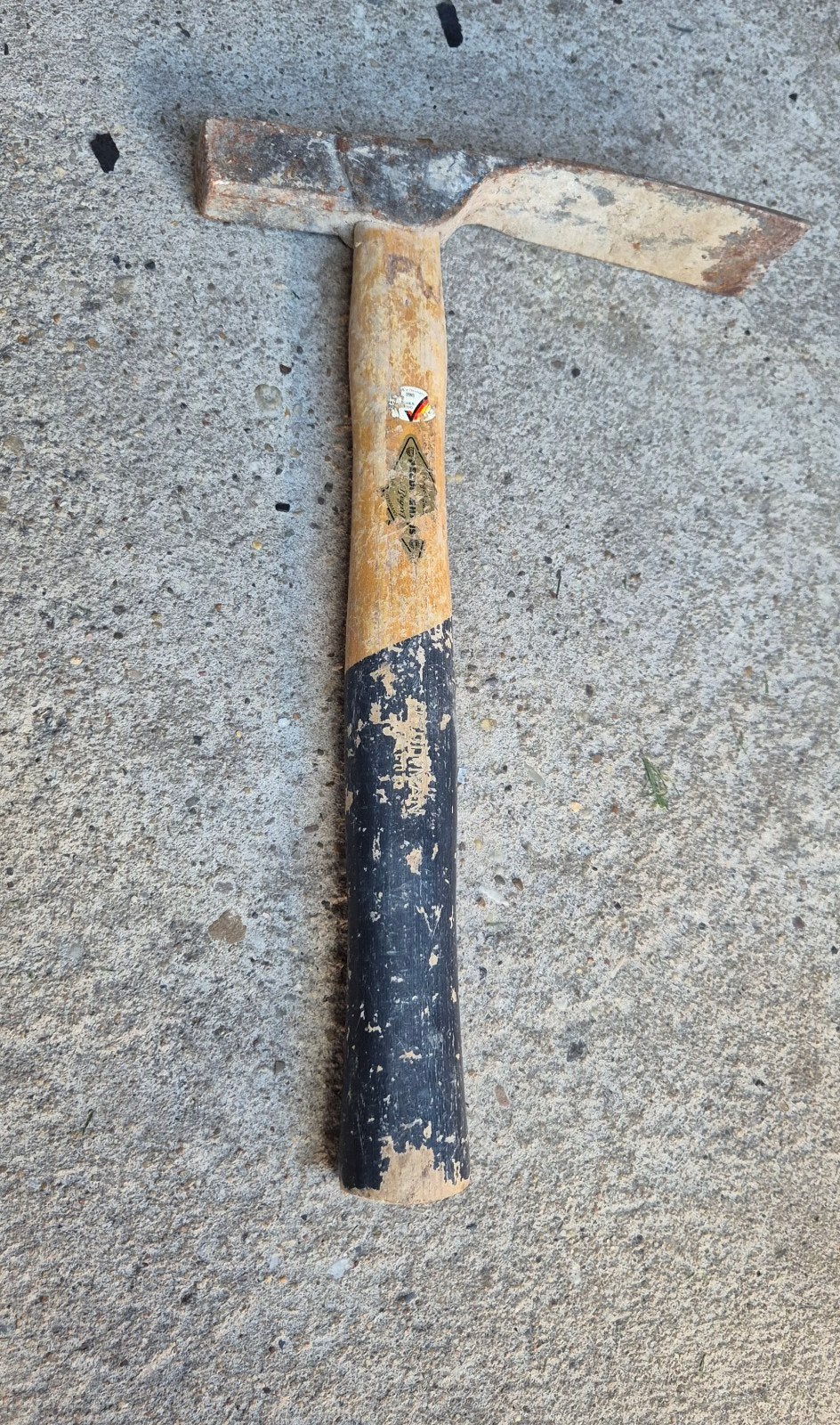 Picard Voeghamer / Metselaarshamer / Klezoorhamer - Houten s, Ophalen, Gebruikt