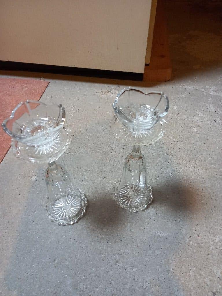 Glazen kandelaars van Marion Groenenberg, Windlicht, Ophalen of Verzenden, 27 cm, Glas