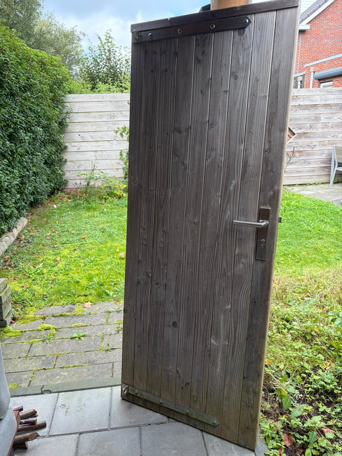 Tuindeur / schuurdeur, Ophalen, Gebruikt, Hout, Overige typen