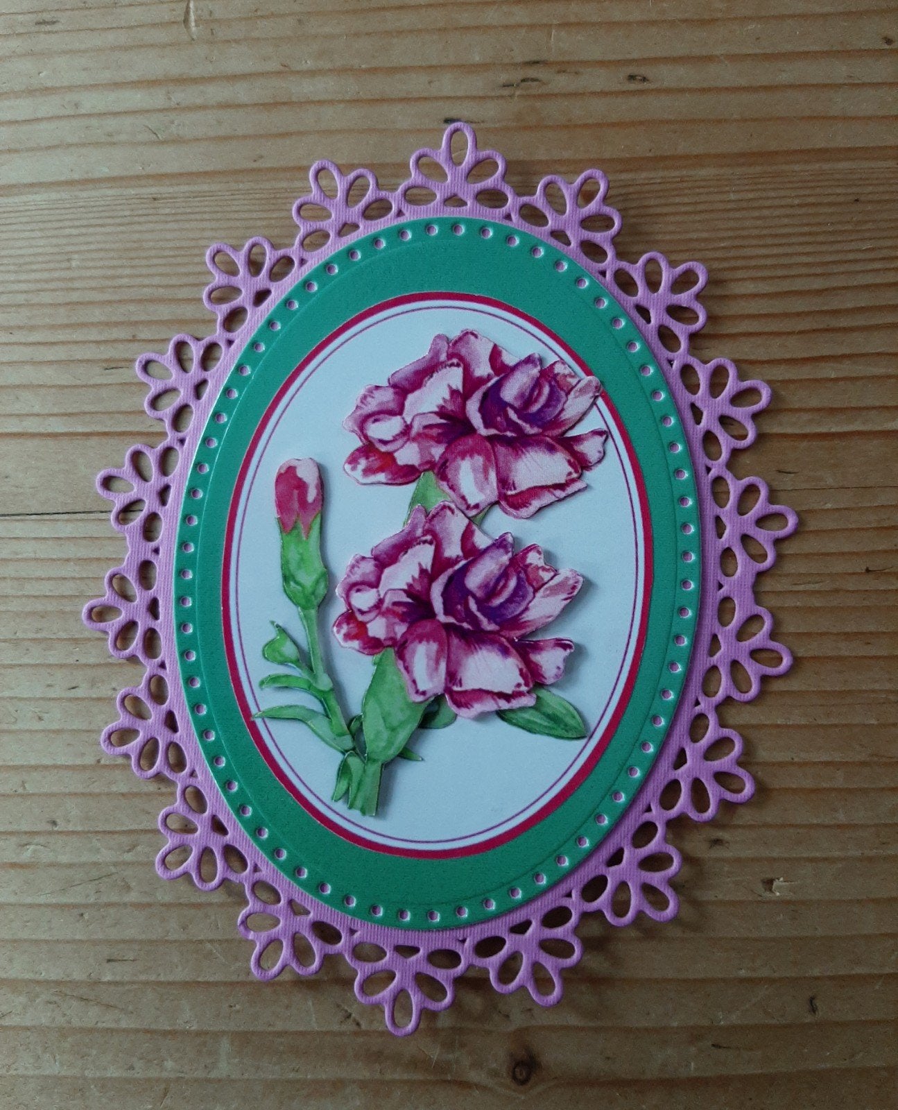 stans kaart opleg met 3d plaatje bloemen, Hobby en Vrije tijd, Kaarten | Zelf maken, Ophalen of Verzenden, Nieuw, Overige thema's