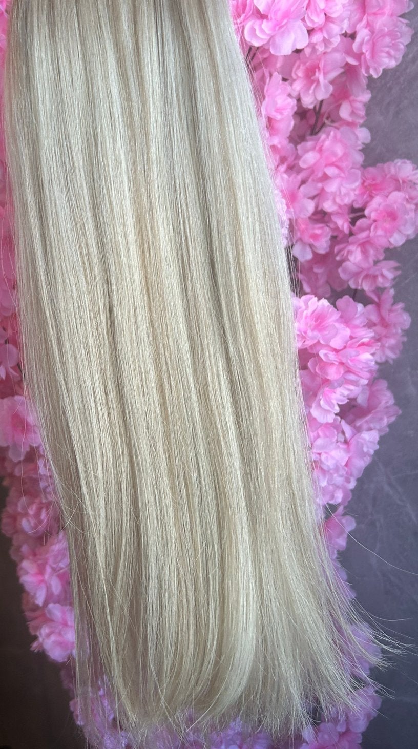 55 cm 150 gram slavisch human hair extensions, Ophalen, Nieuw, Pruik of Haarverlenging