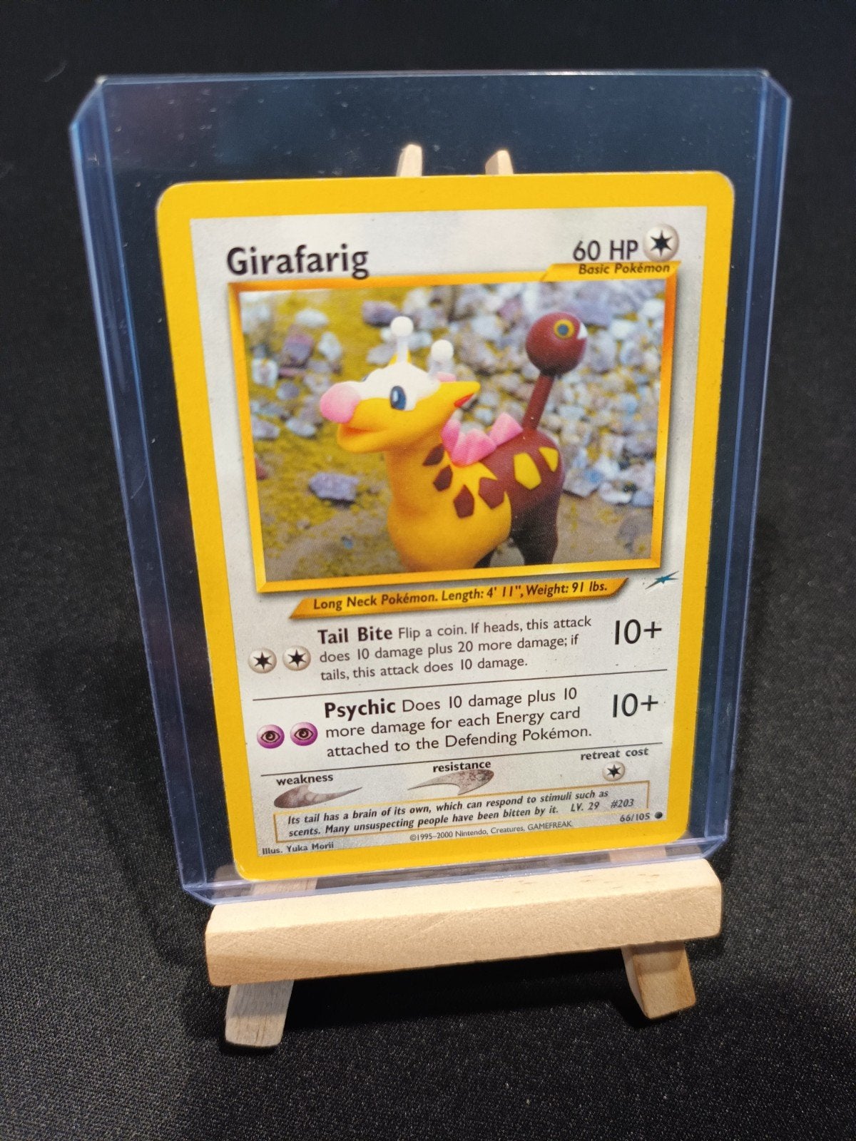 Pokémon Girafarig 66/105 -Neo Discovery-Yuka Morii-WotC - LP, Ophalen of Verzenden, Gebruikt, Losse kaart