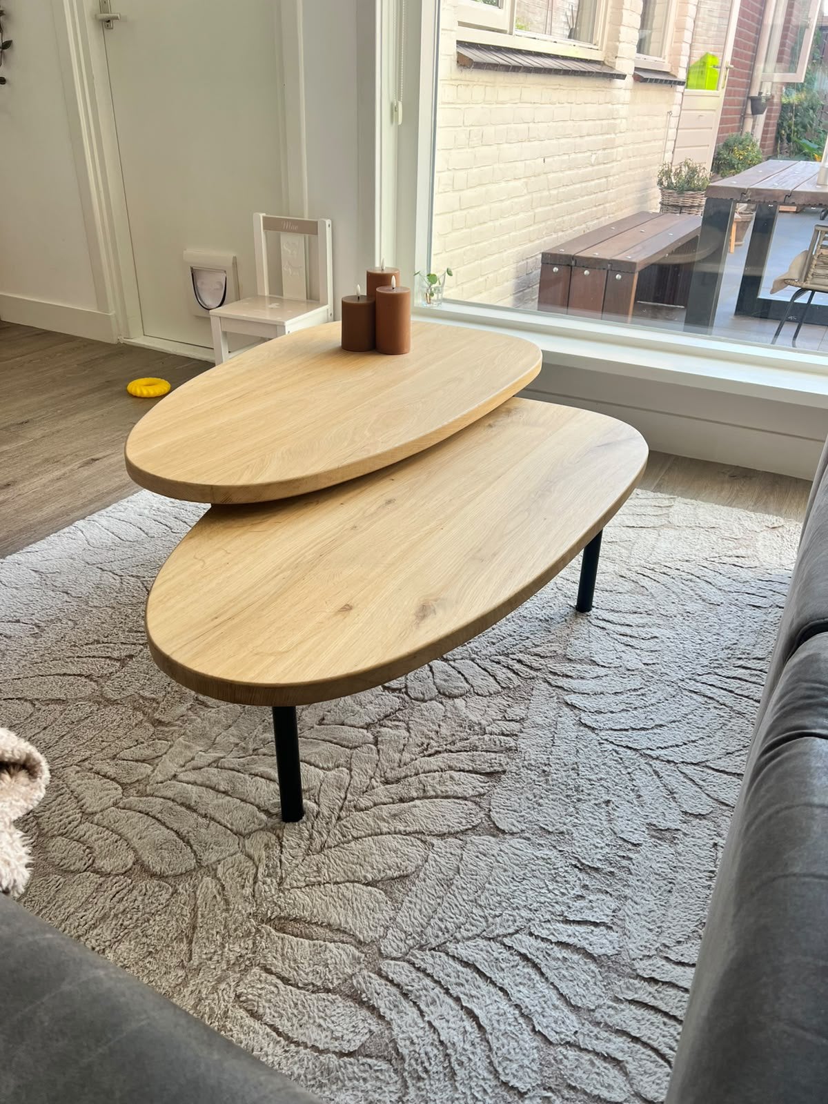 Eiken salontafels met lichte gebruiksporen, Ophalen, Gebruikt, 100 tot 150 cm, Eikenhout