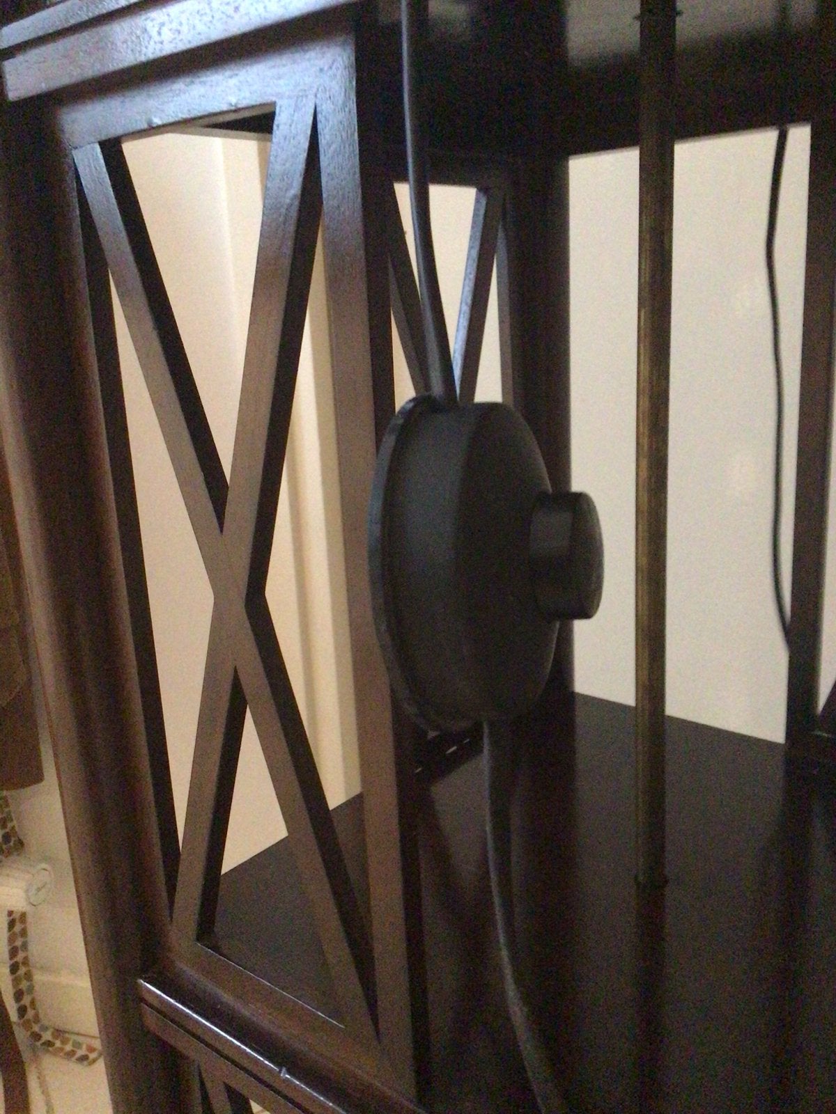 Mooi boekenkast met een lamp op de top en 4 wieltjes., Ophalen, Gebruikt